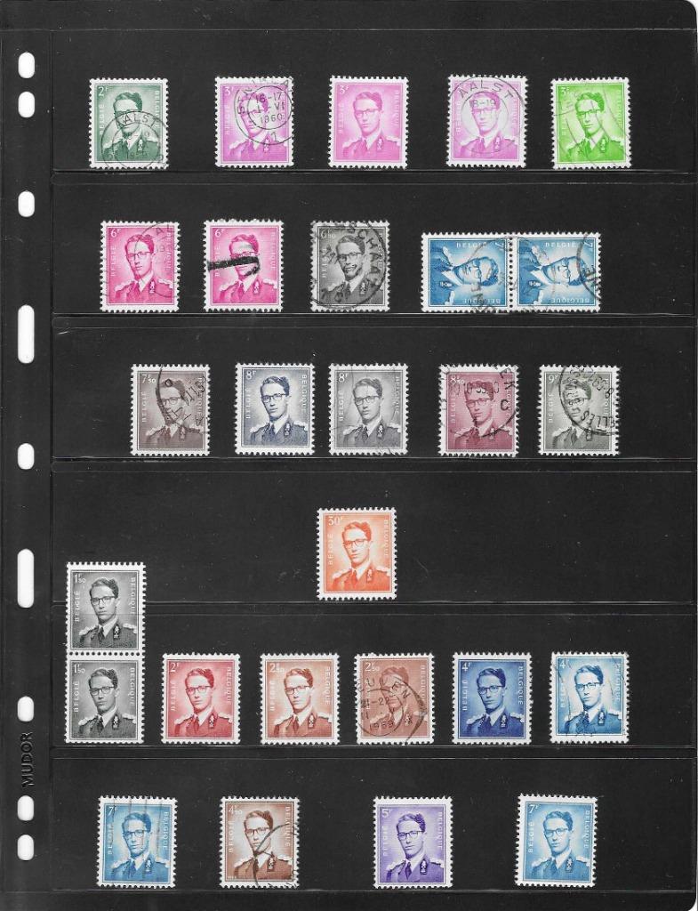 België 1066/74 gemengd gestempeld, Enlèvement ou Envoi, Affranchi, Timbre-poste, Maison royale
