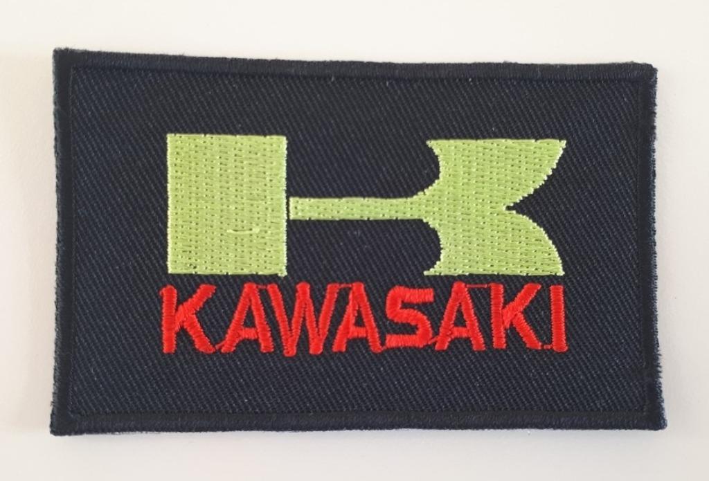 Kawasaki strijkplaatje patch - 80 x 50 mm, Ophalen of Verzenden, Nieuw