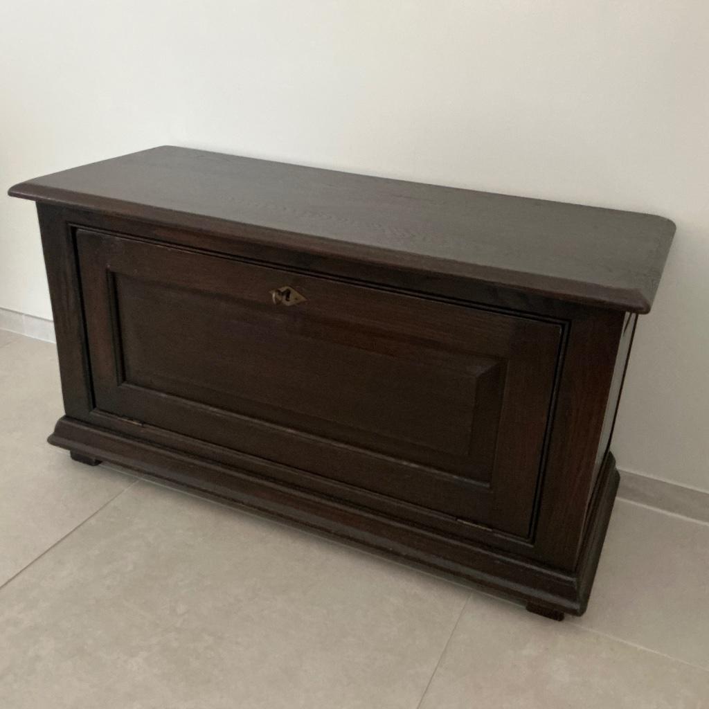 Dressoir kast bank landelijk met sleutel Flamant stijl, Ophalen, Zo goed als nieuw, Teakhout, Met deur(en)