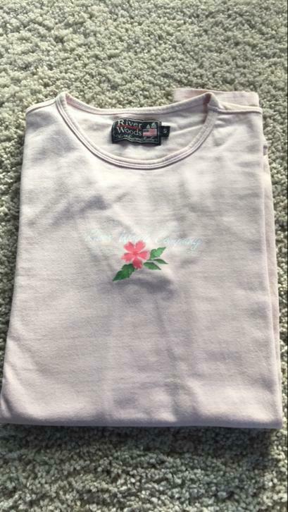 Riverwoods roos t-shirt small, Ophalen of Verzenden, Zo goed als nieuw, Lange mouw, Roze