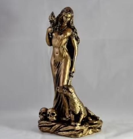Prachtig beeldje heks godin bronskleurig (20cm), Verzamelen, Beelden en Beeldjes, Ophalen of Verzenden, Nieuw