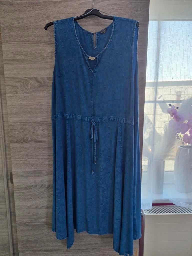 Lange spijkerjurk maat 54 1 keer gedragen, Kleding | Dames, Ophalen of Verzenden, Zo goed als nieuw