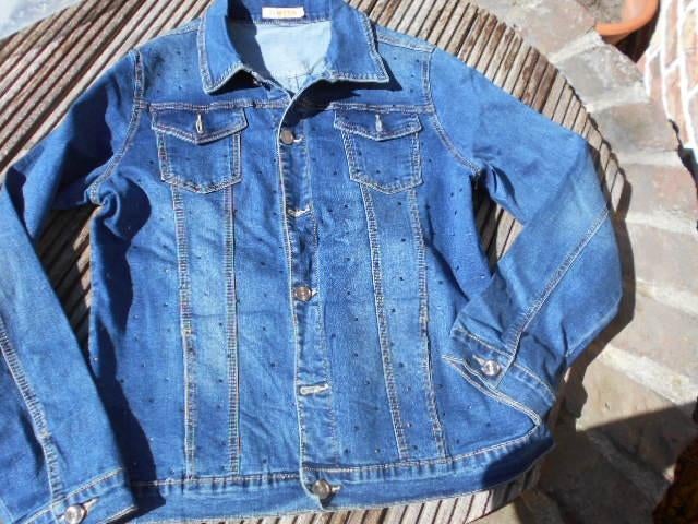 jeans denim vest perfecte staat m 40, 9 €, Maat 38/40 (M), Jemyka, Blauw, Ophalen of Verzenden