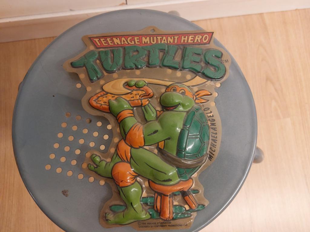 Plaque plastique 3d tortues ninjas, Ophalen, Gebruikt, Tv, Poster