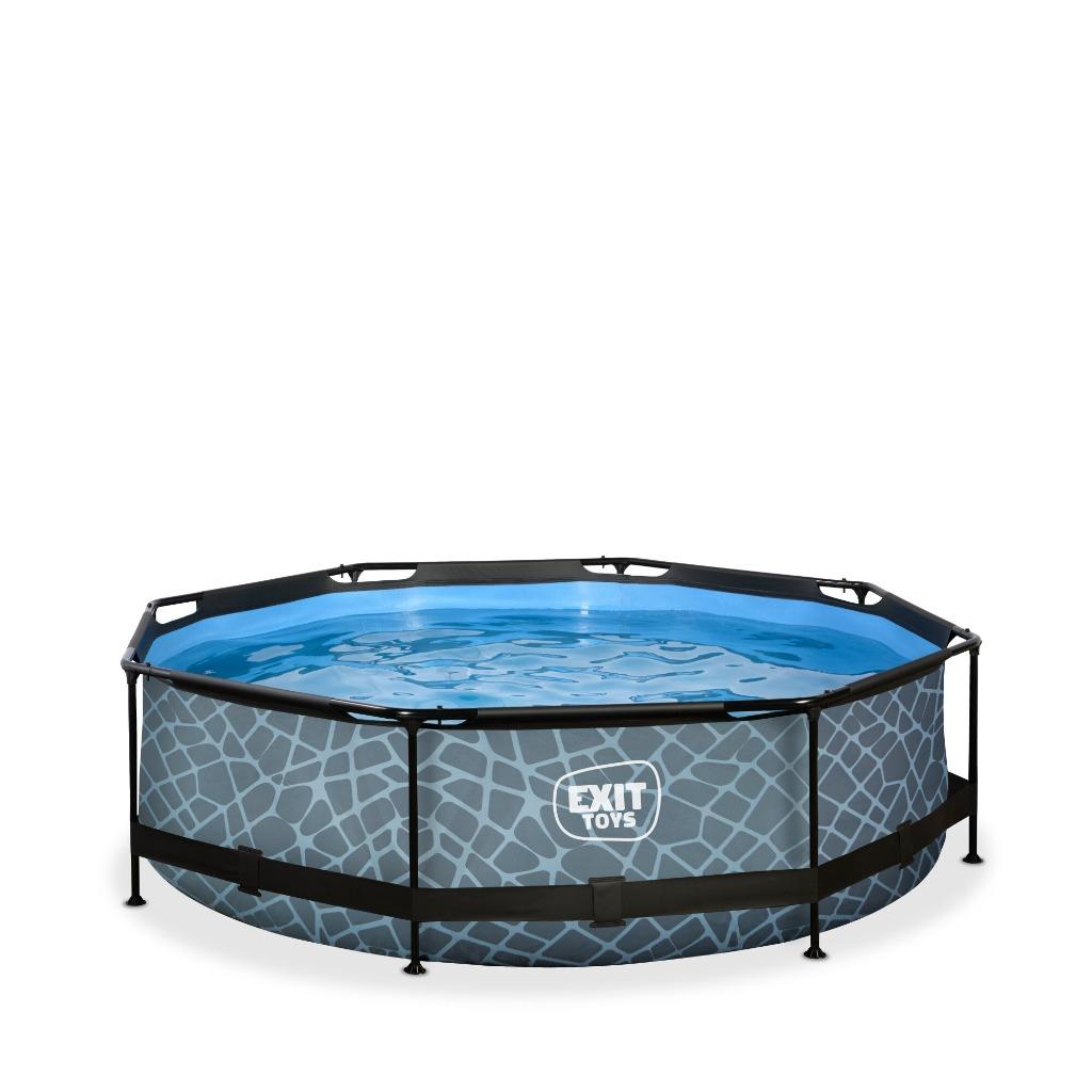 Zwembad EXIT Stone - 300 x 76cm - inclusief starterskit, Ophalen, Minder dan 80 cm, Rond, Zo goed als nieuw