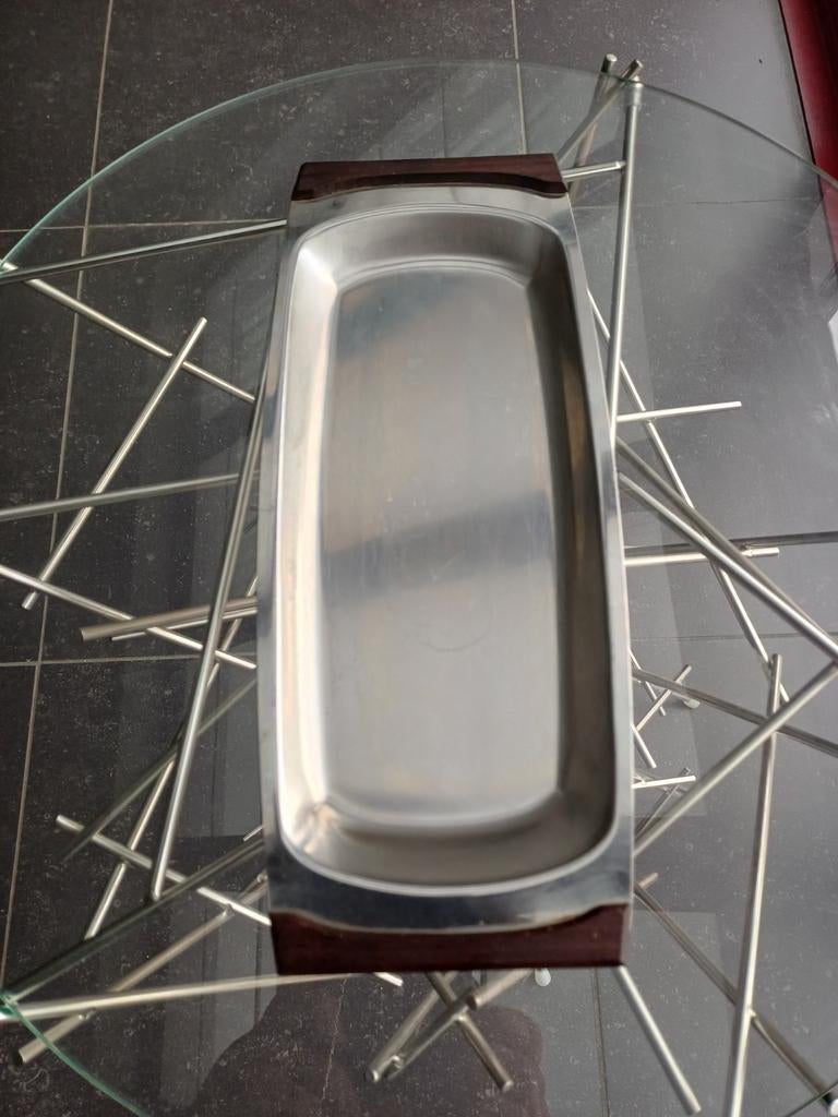 Vintage schaal Lundtofte stainless steel, Ophalen of Verzenden, Gebruikt, Staal