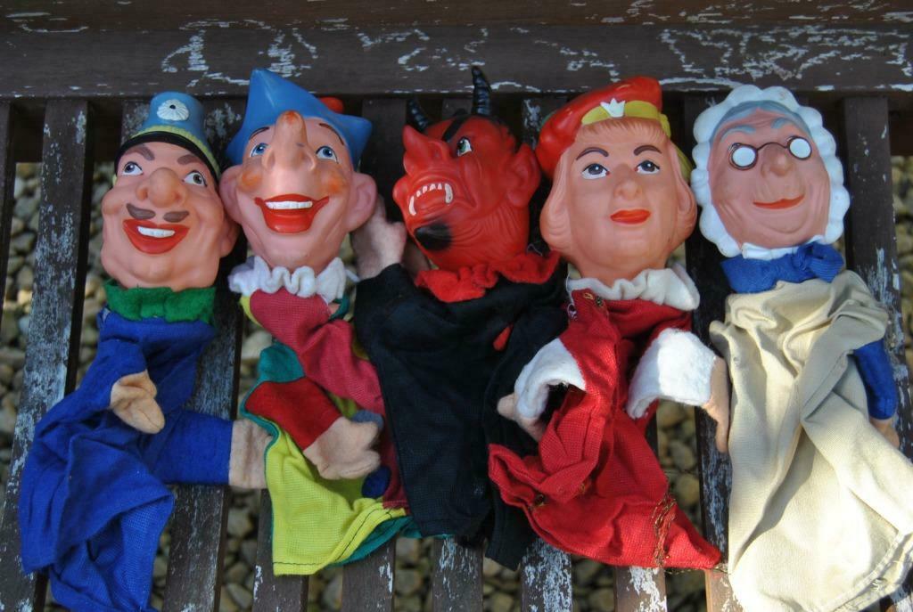 5 Marionnettes vintage, Antiquités & Art, Enlèvement ou Envoi
