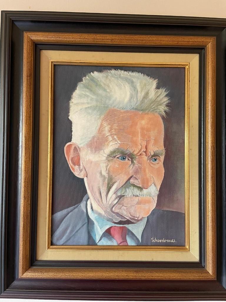 Schilderij portret Stijn Streuvels, Antiek en Kunst, Ophalen