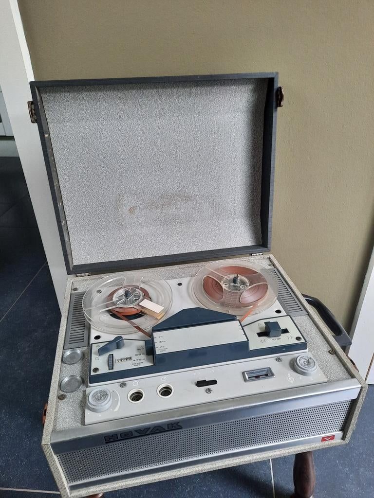 Oude bandopnemer Novak  ca 1955-1965  vintage, Audio, Tv en Foto, Bandrecorder, Ophalen, Bandrecorder, Met stofkap