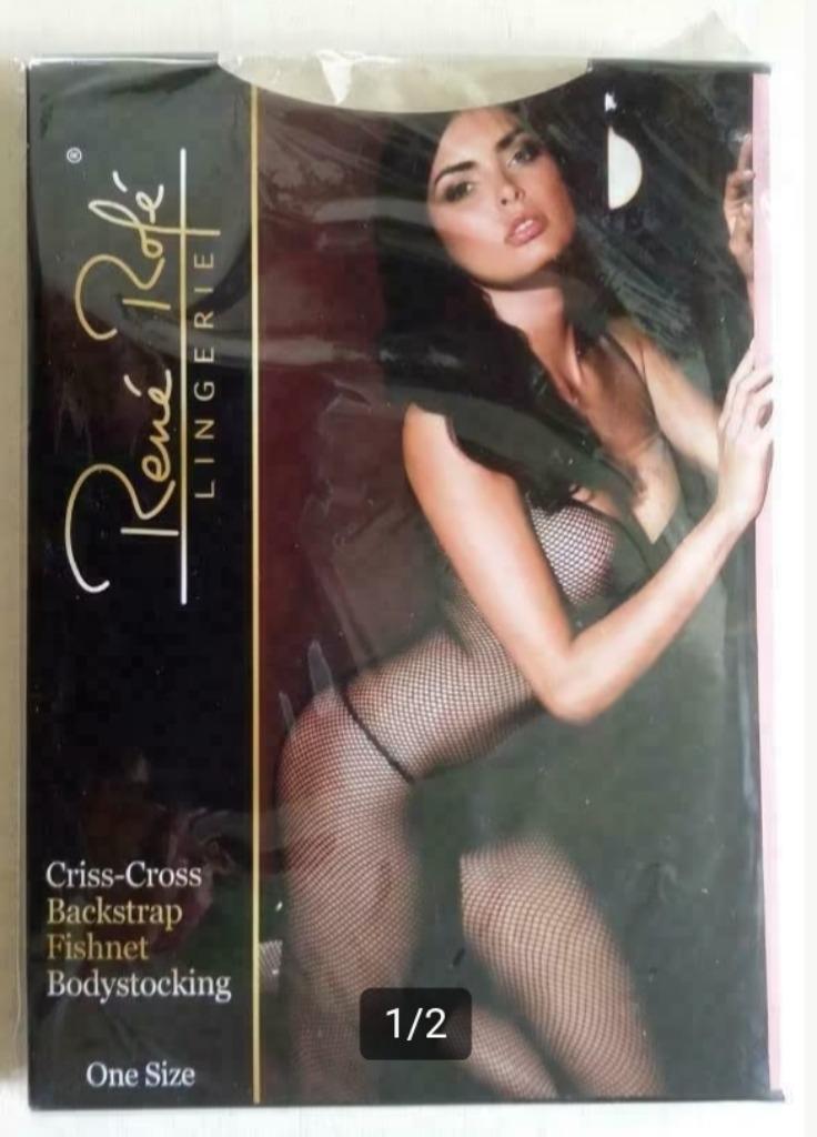 René Rofé lingerie bodystocking open catsuit, René Rofé lingerie, Ophalen of Verzenden, Zwart, Body of Korset