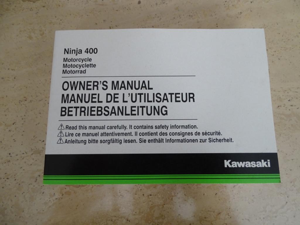 kawasaki ninja 400 2017, Motos, Modes d'emploi & Notices d'utilisation, Enlèvement ou Envoi, Kawasaki