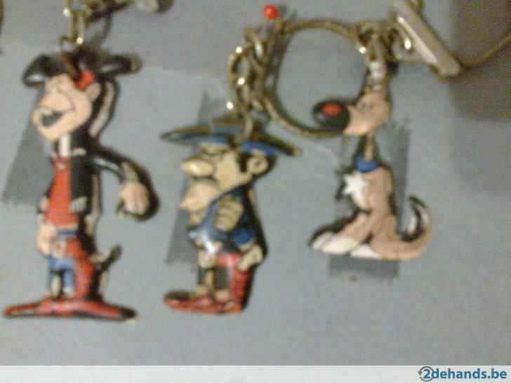 Sleutelhangers Lucky Luke figuren - Morris-Dargaud (OMO), Collections, Collections Autre, Utilisé, Enlèvement ou Envoi
