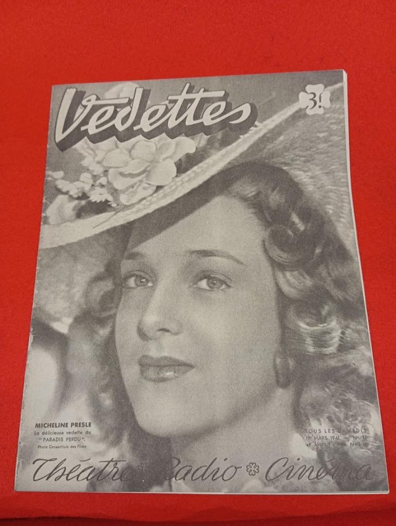 Magazine " Vedettes" 1941, Collections, Enlèvement ou Envoi, Armée de terre, Livre ou Revue