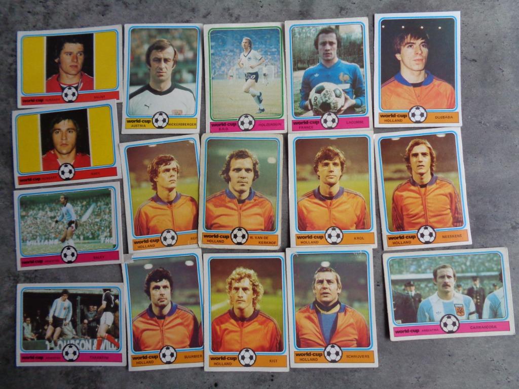 MONTY GUM VOETBAL PLAATJES KAARTEN WORLD CUP 78 ARGENTINA, Ophalen of Verzenden