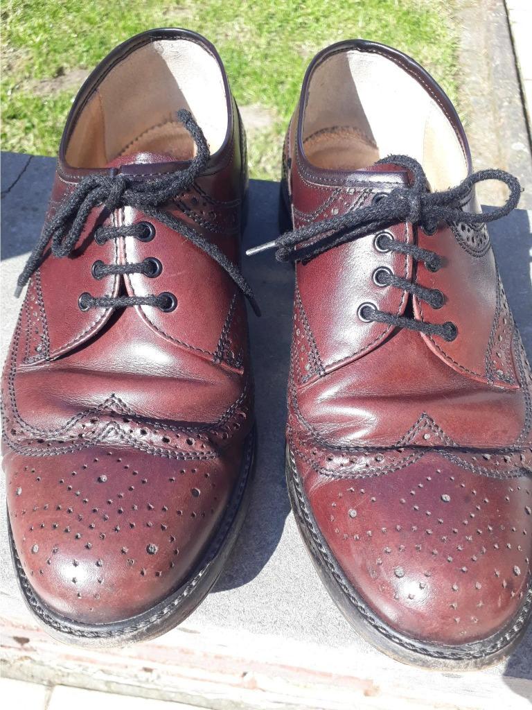 Lederen Herenschoenen maat 41, Bruin, Ophalen of Verzenden, Gedragen, Veterschoenen