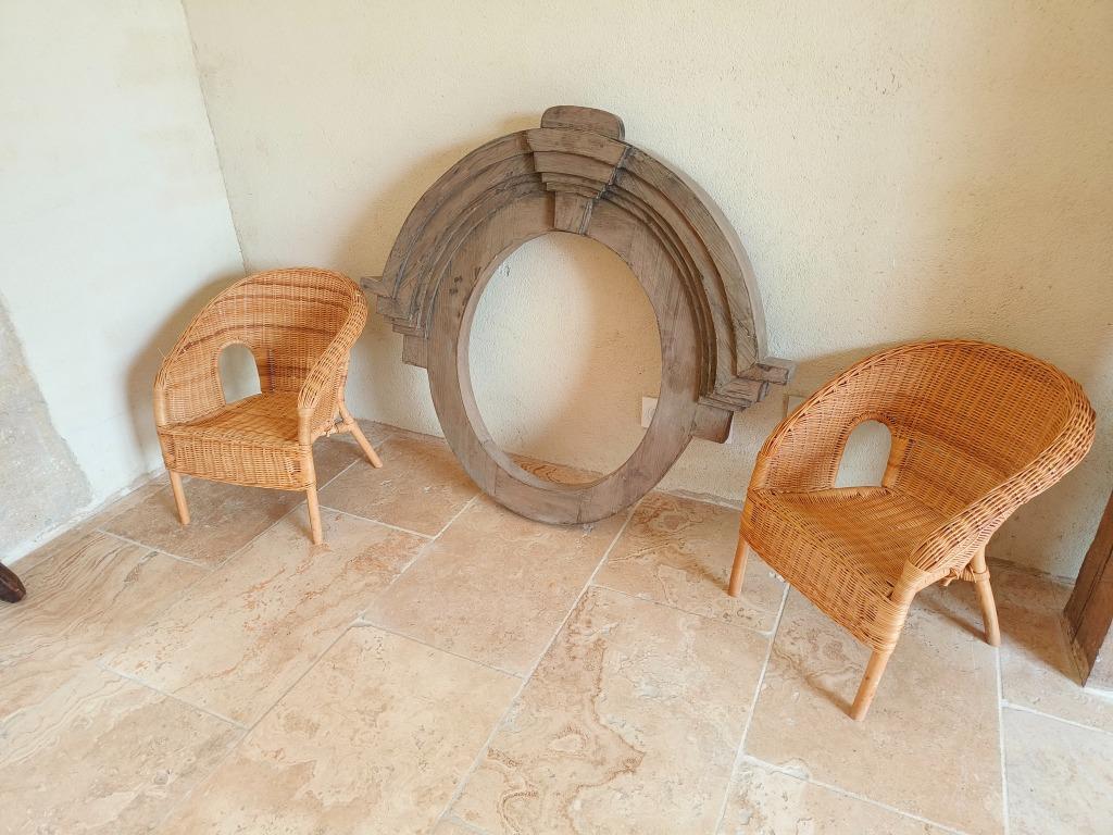 Oeil de boeuf/ lucarne : décoration intérieure en bois léger, Enlèvement, Comme neuf