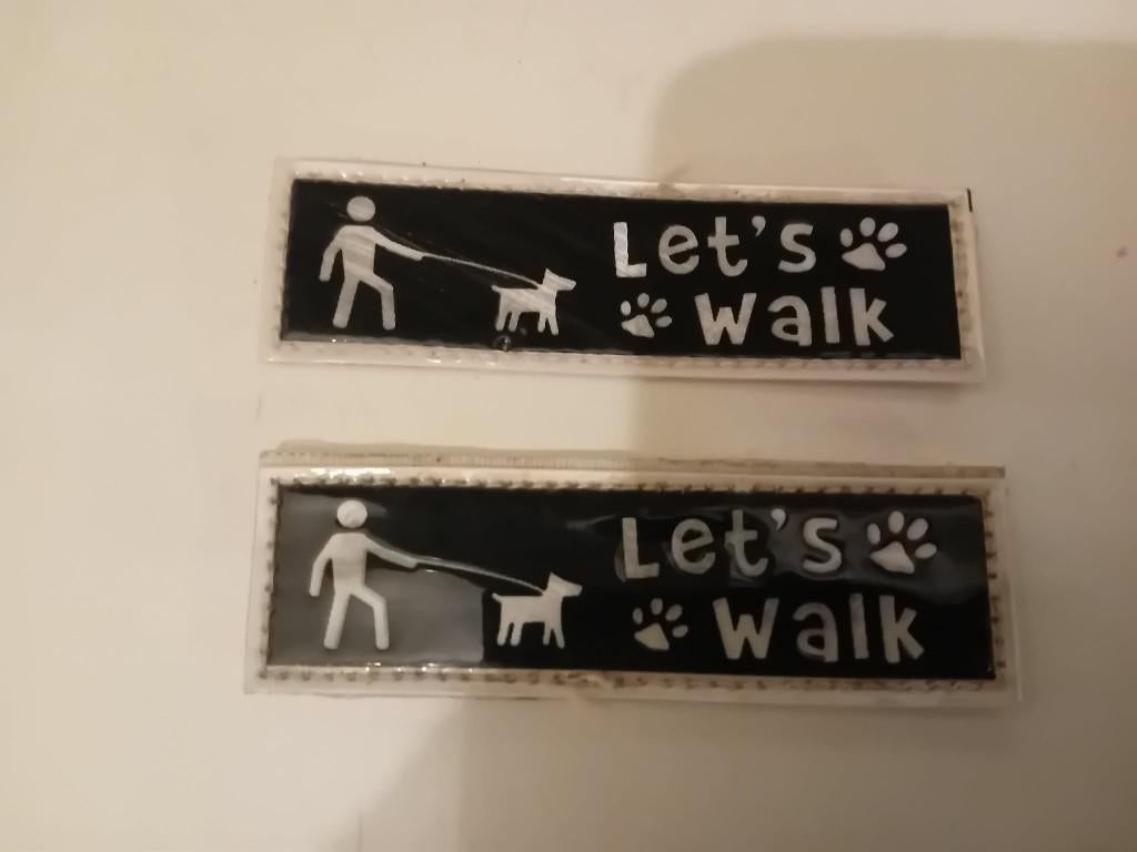 2 fluo patches let's walk, Dieren en Toebehoren, Ophalen of Verzenden, Zo goed als nieuw