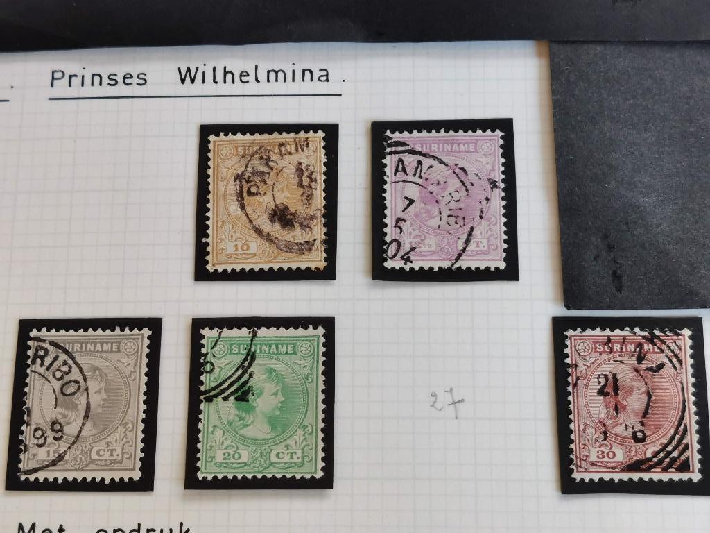 Suriname 1892-93 - Prinses Wilhelmina, Ophalen of Verzenden, Gestempeld