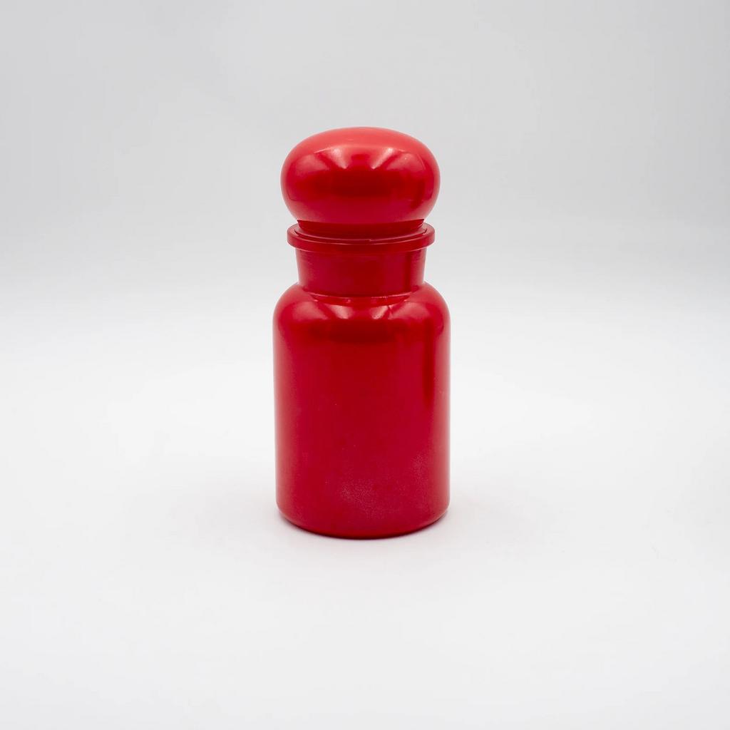 Red Belgian Jar - 1970s Vintage Glass Container, Ophalen of Verzenden, Gebruikt