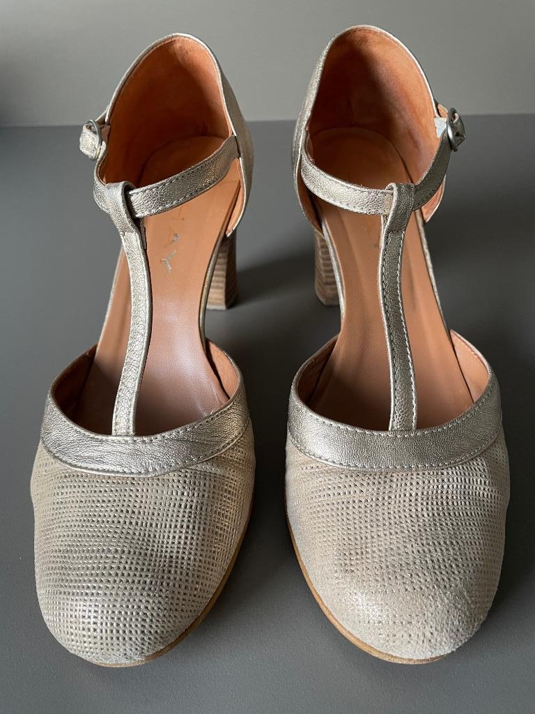 Damesschoenen met hak, Kleding | Dames, Jhay, Beige, Ophalen of Verzenden, Zo goed als nieuw