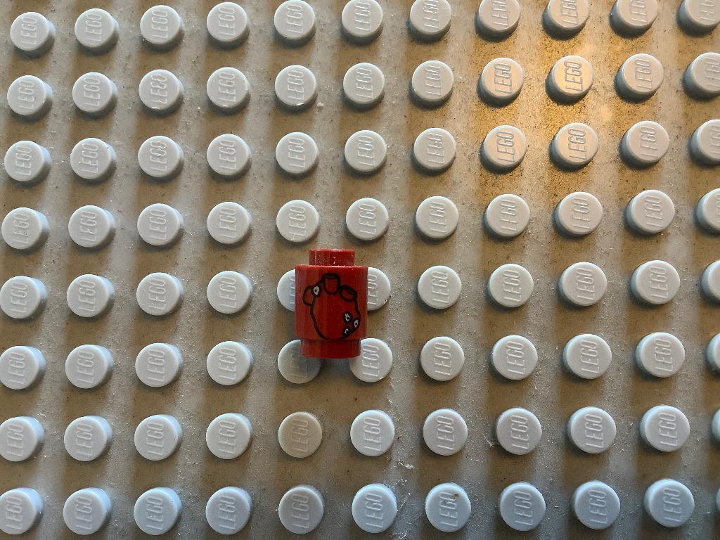 Lego Brick, Round 1 x 1 with Human Heart Pattern / 411-FP, Kinderen en Baby's, Speelgoed | Duplo en Lego, Ophalen of Verzenden