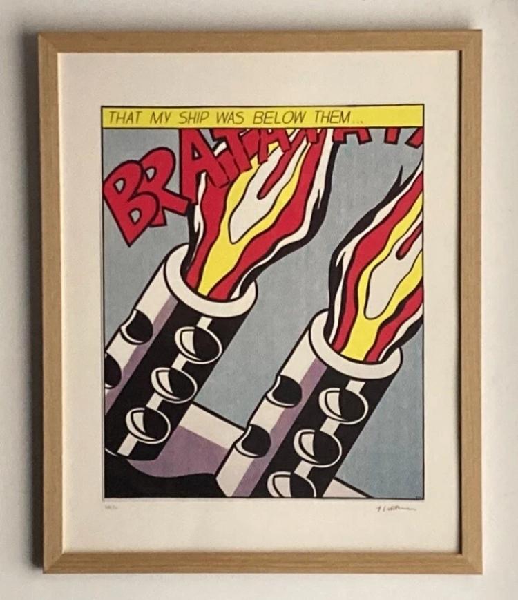 Lithografie van Roy Lichtenstein. Ingelijst verkocht, Ophalen of Verzenden