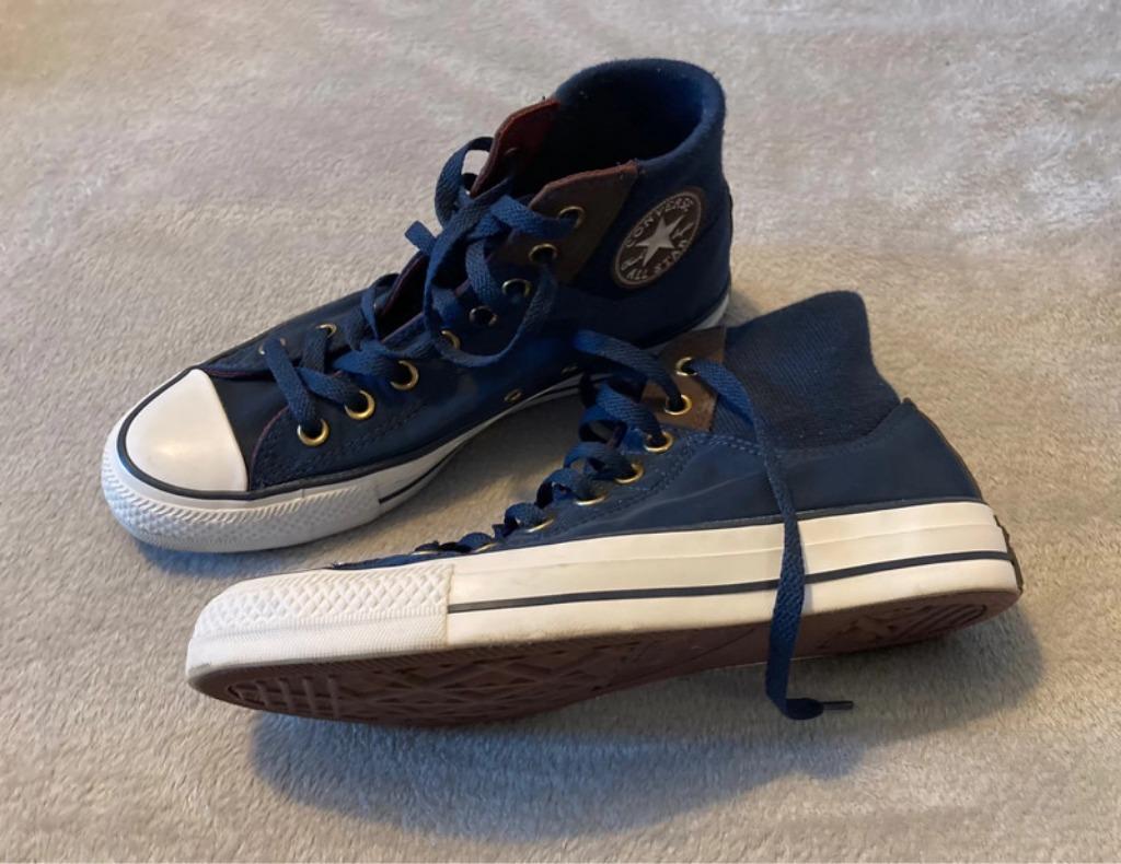 Chaussures Converse bleu et brun pointure 40, comme neuves, Ophalen, Bruin, Overige typen, Zo goed als nieuw