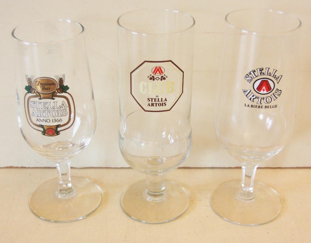 Zeldzame Oude Speciale Stella Artois Glazen, Ophalen of Verzenden, Zo goed als nieuw, Bierglas