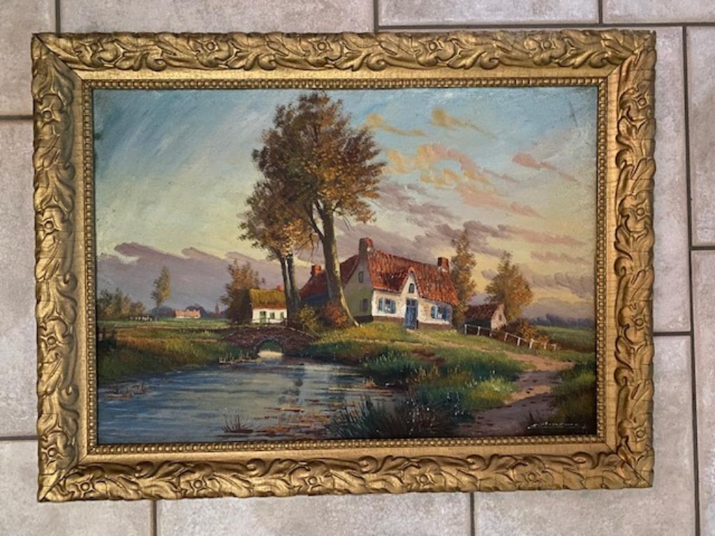 Schilderij landschap, Antiek en Kunst, Ophalen