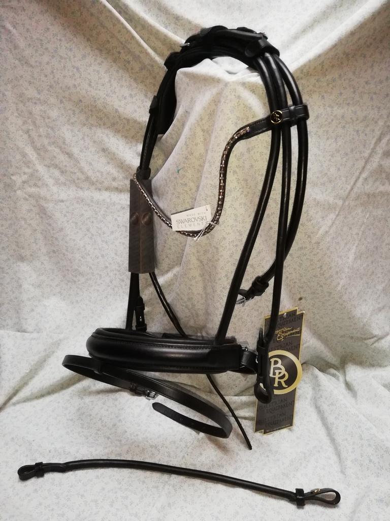 Bridon Cob BR Dartmouth en cuir noir avec rêne. NOUVEAU !, Enlèvement ou Envoi, Neuf, Dressage