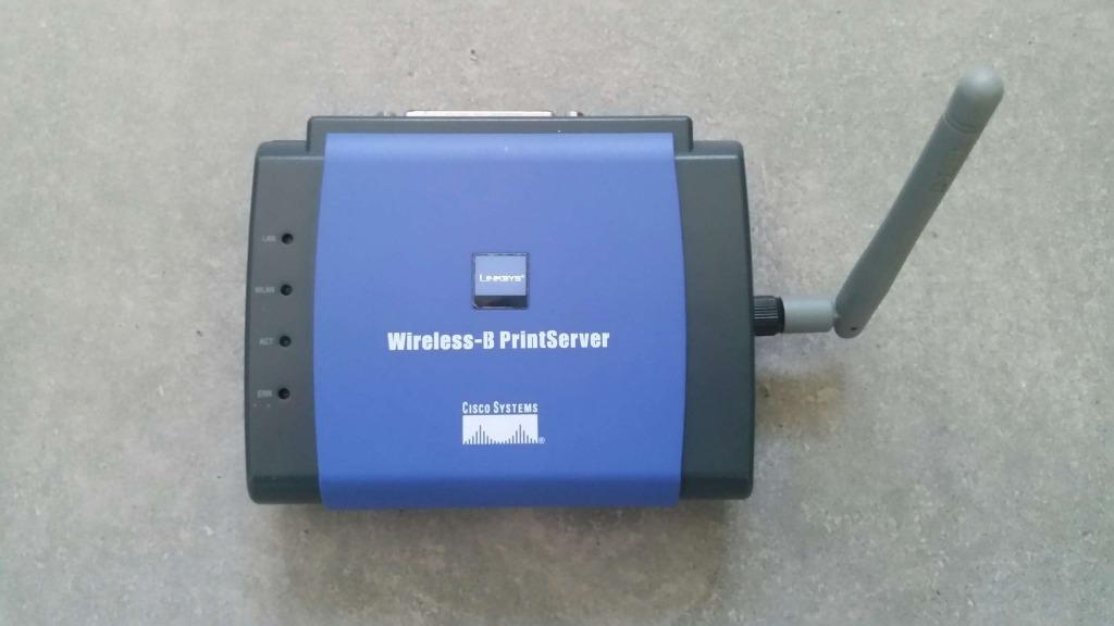 Cisco LinkSys Wireless-B PrintServer met stroomkabel, Enlèvement ou Envoi, Utilisé, Autres types, Cisco LinkSys