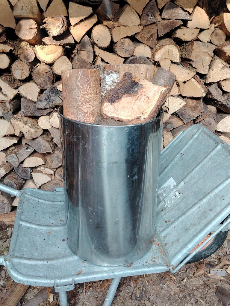 Seau cylindrique en inox, Maison & Meubles, Seaux, Enlèvement, Comme neuf, Inox