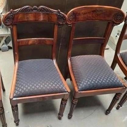 Chaise de salle à manger vintage ancienne 2x récemment recou, Enlèvement
