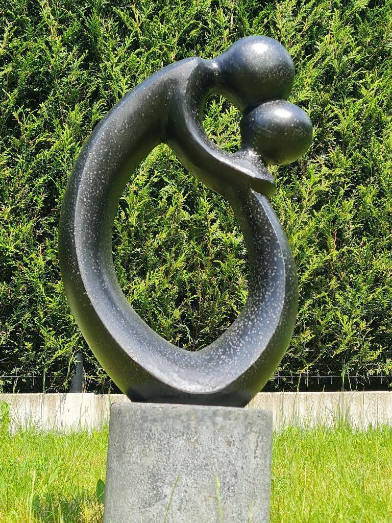 NOUVELLE statue de jardin en terrazzo (44 cm) intérieur/exté, Enlèvement ou Envoi, Neuf, Pierre, Abstrait