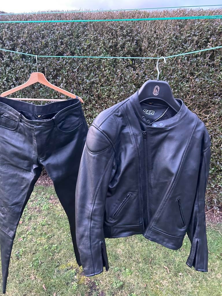 vest en broek leder, Motoren, Kleding | Motorkleding, Ophalen, Combipak