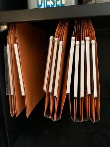 HANGMAPPEN MET OPHANGHAKEN per 10 stuks, Enlèvement ou Envoi, Utilisé