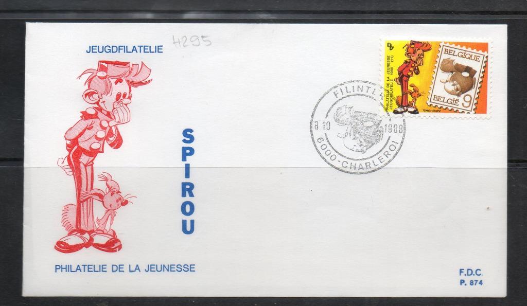 Année 1988 :  FDC 2302 - Spirou - Obli. Charleroi, Enlèvement ou Envoi