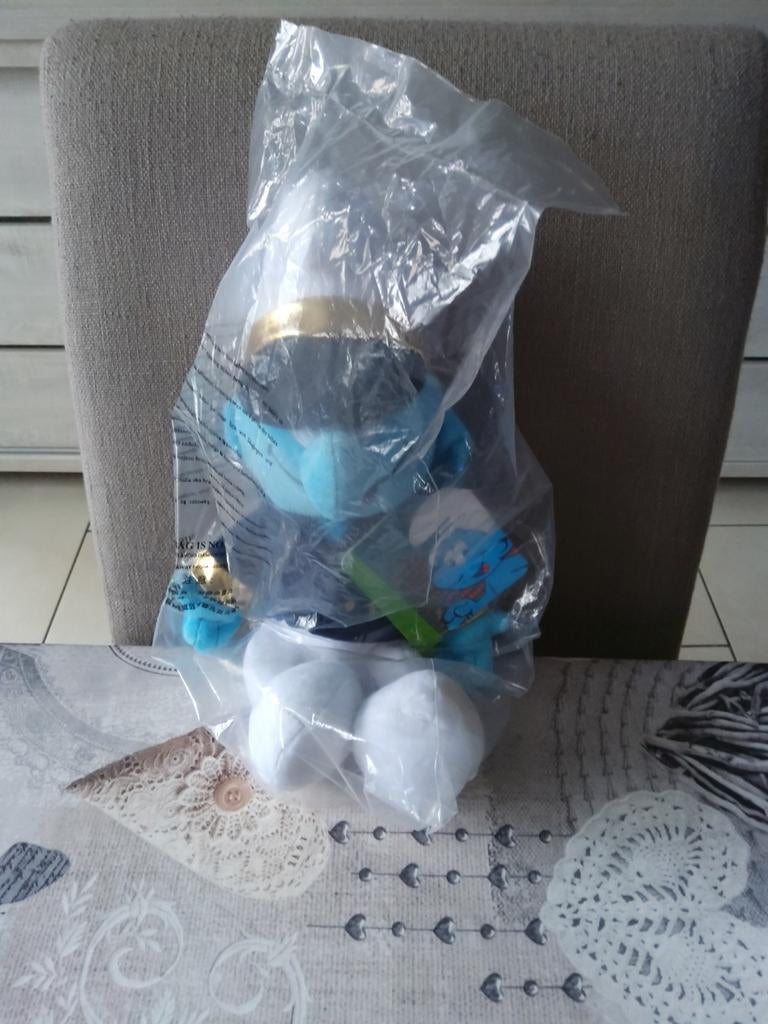 Peluche Schtroumpf Pilote, Enlèvement ou Envoi, Neuf, Poupée, Figurine ou Peluche