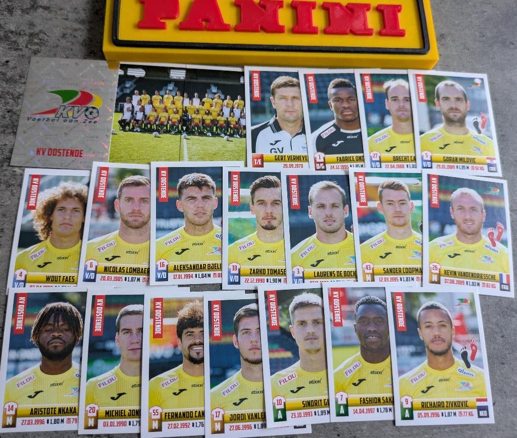 Panini FOOTBALL 2018/19 STICKERS 21X KV OOSTENDE VOETBAL, Ophalen of Verzenden, Nieuw