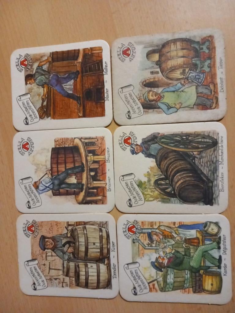 Bierviltjes Stella Artois, oude ambachten (45), Ophalen of Verzenden, Zo goed als nieuw, Stella Artois