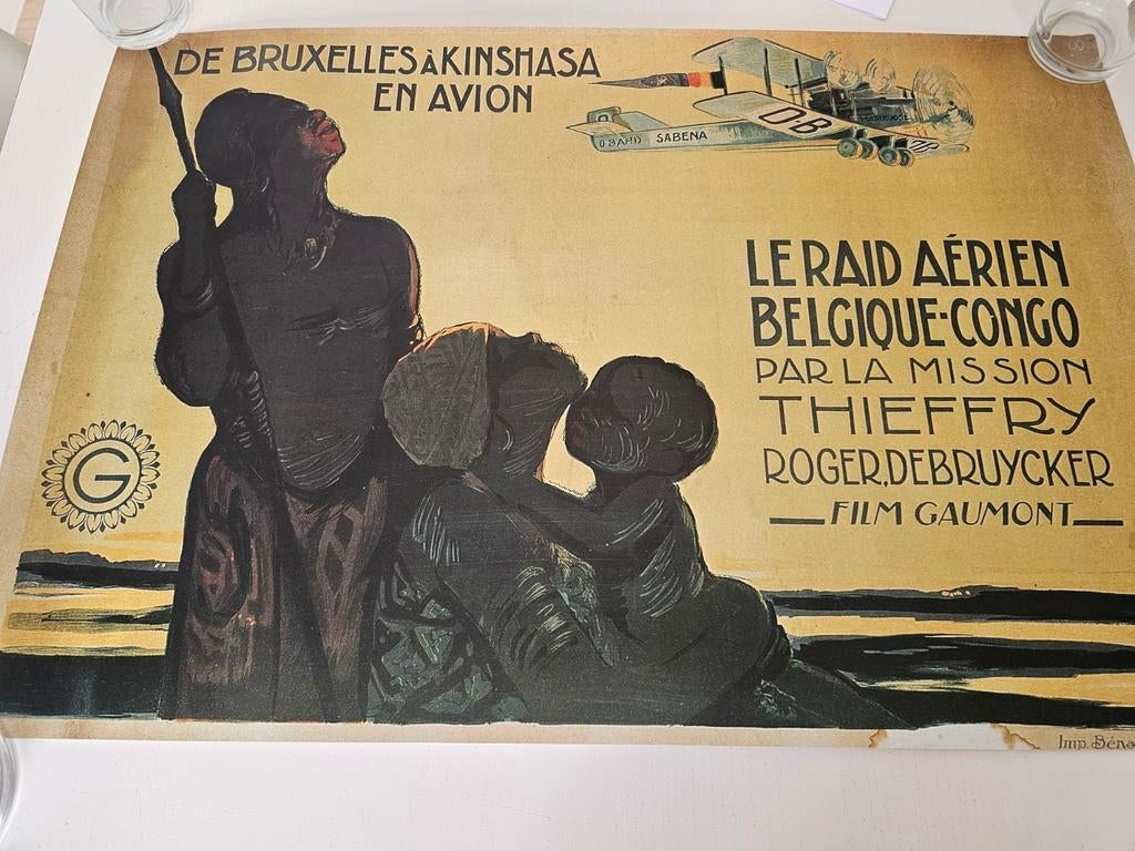 Sabena Le Raid Aérien Belgique-Congo" door de missie van Thi, Verzamelen, Sabenasouvenirs, Ophalen of Verzenden, Zo goed als nieuw