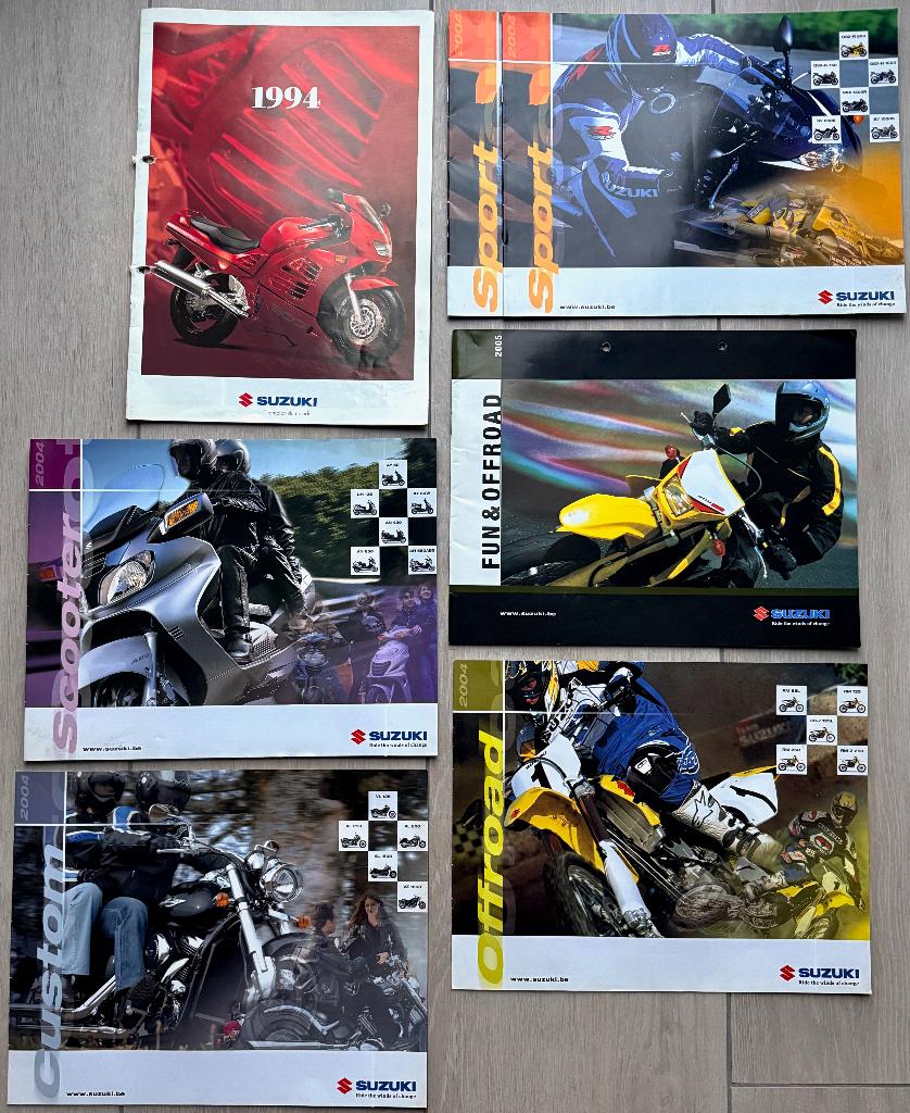Brochures sur les anciennes motos/scooters Suzuki, Motos, Enlèvement ou Envoi, Suzuki