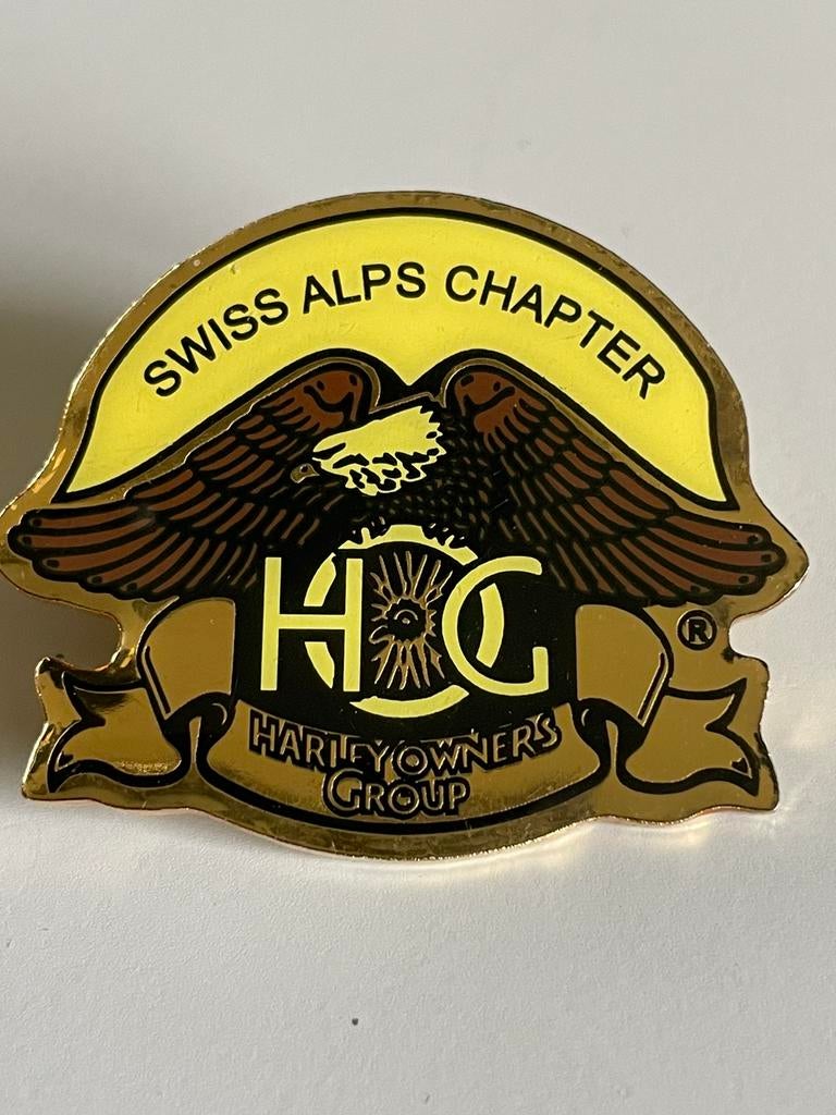 Pin Harley Owners Group Swiss Alps Chapter HOG, Ophalen of Verzenden