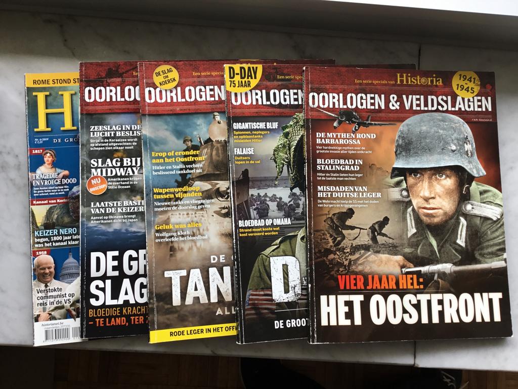 Lot 5 magazines Oorlogen & Veldslagen en Historia, Enlèvement ou Envoi, Journal ou Magazine
