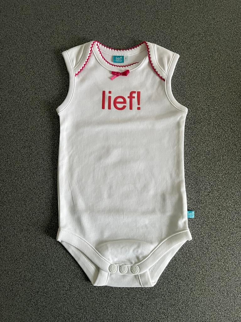 Witte body Lief! Lifestyle - maat 74, Kinderen en Baby's, Ophalen of Verzenden, Nieuw, Meisje