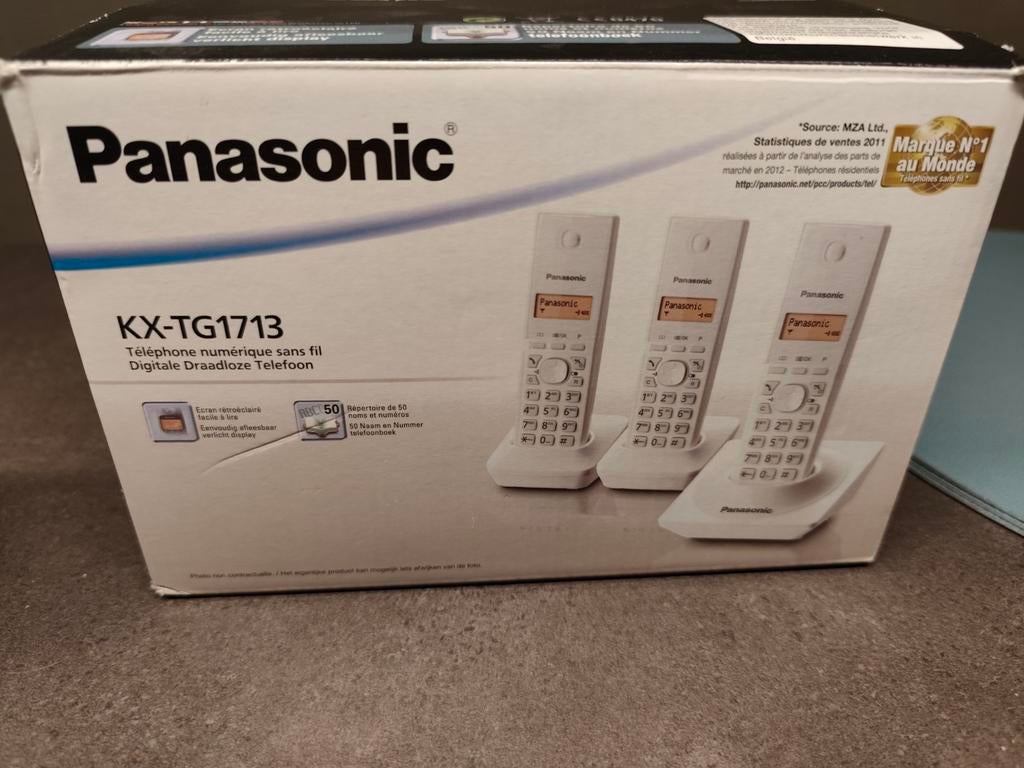 Panasonic KX-TG1713 draadloze telefoon – 3 handsets – werkt, Enlèvement, 1 combiné