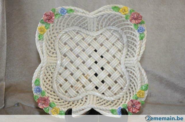 plat fruitier porcelaine italienne, Antiquités & Art, Enlèvement ou Envoi