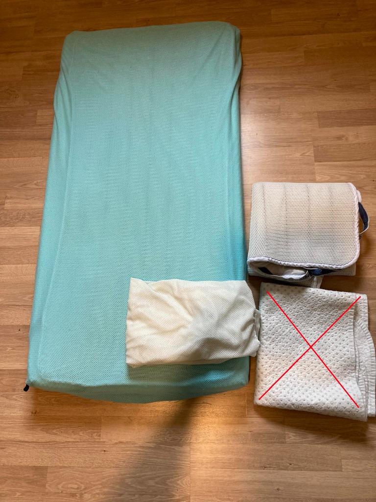 aerosleep matras en toebehoren (60x120cm), Garçon ou Fille, Housse de couette, Comme neuf, Enlèvement