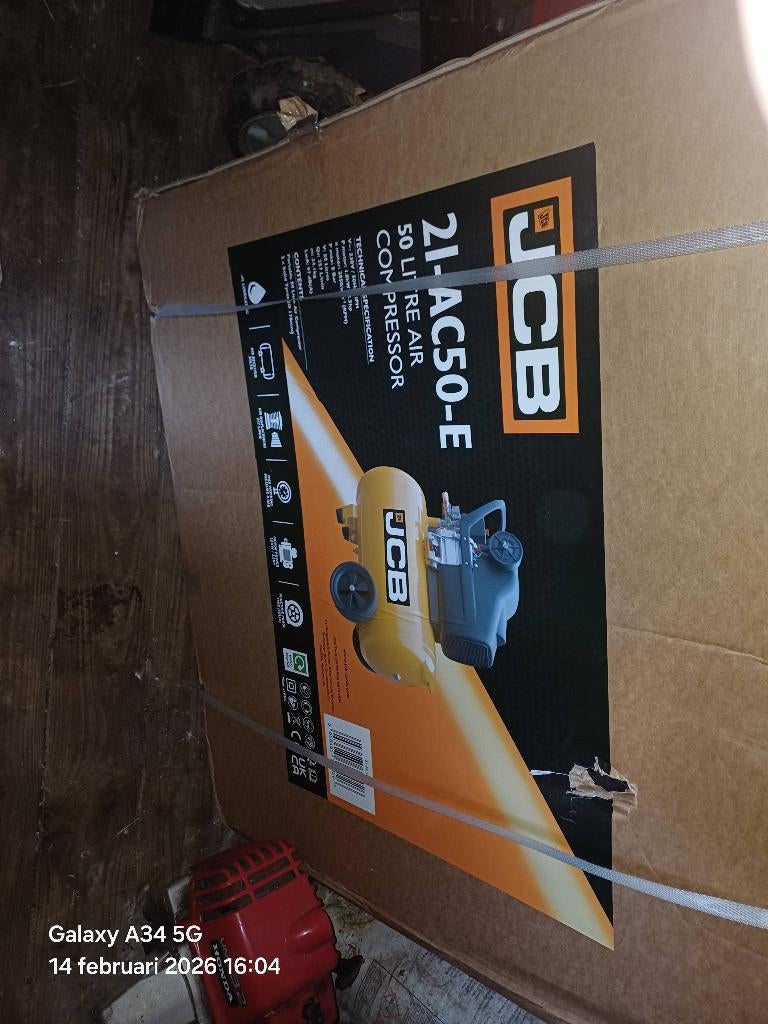 JCB 50L Luchtcompressor (2L-AC50-E)Krachtig & Betrouwbaar, Enlèvement, Neuf