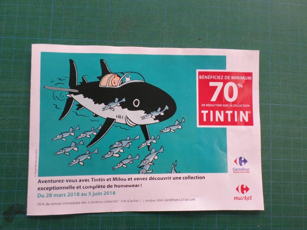 Tintin - collection homewear dépliant publicitaire - 2018, Collections, Enlèvement ou Envoi, Tintin, Comme neuf, Autres types